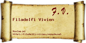 Filadelfi Vivien névjegykártya
